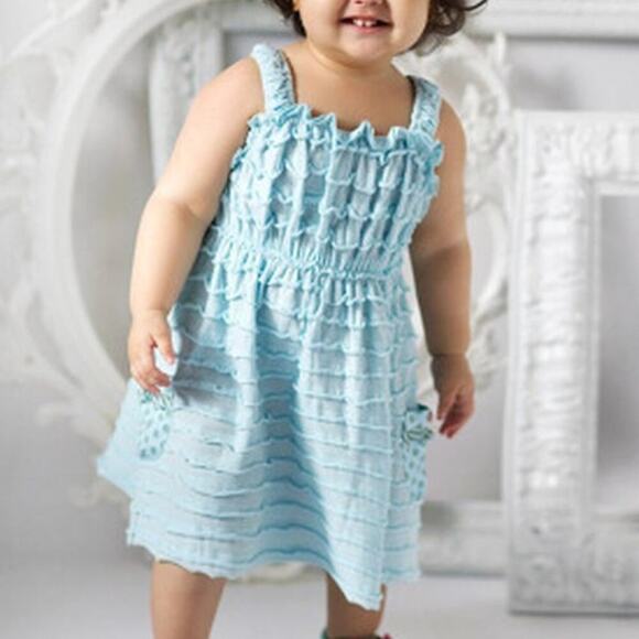 Matilda Jane Girls Dress | Lazy River Dress w/ Diaper Cover & Hat | 18-24 Months - Picture 4 of 11